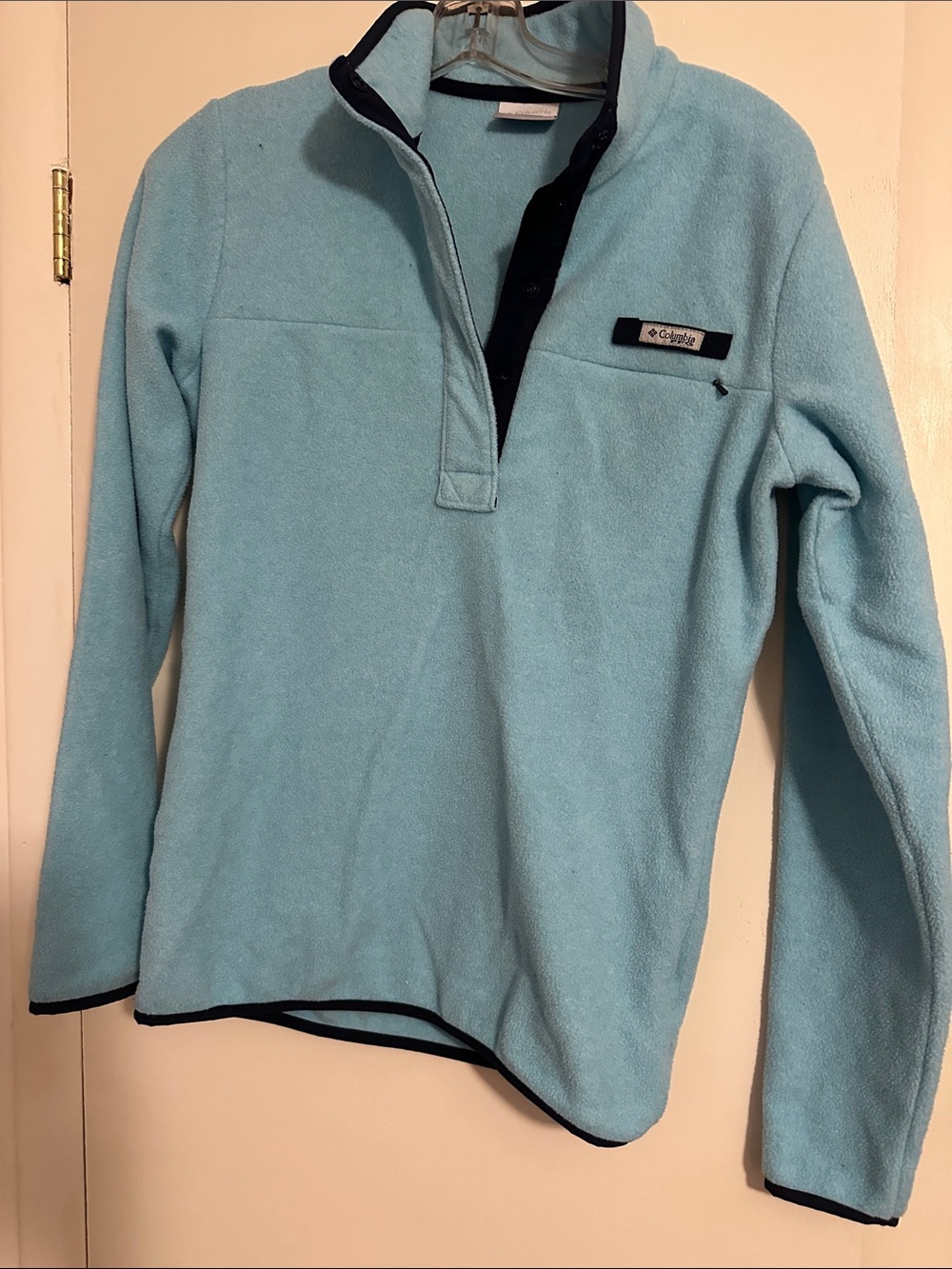 Columbia Light Blue Quarter-Zip Fleece Pullover